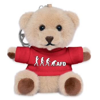 Evolution zum Schriftzug - Teddy Schlüsselanhänger - Rot - Vorne