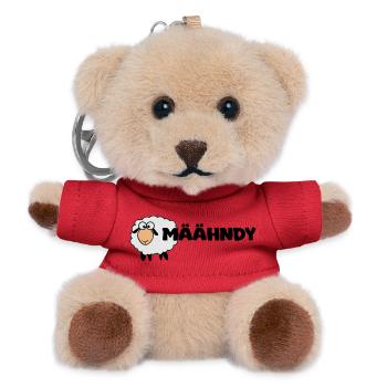 Määhndy - Mandy Namensshirt mit Schafnote - Teddy Schlüsselanhänger - Rot - Vorne
