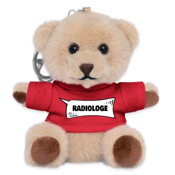 Radiologe - Teddy Schlüsselanhänger - Rot - Vorne