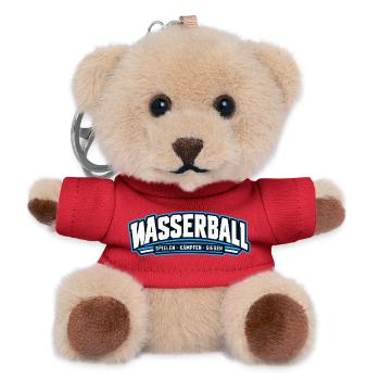 Wasserball Kraft-Logo - Teddy Schlüsselanhänger - Rot - Vorne