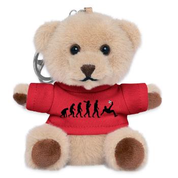 Evolution Fussball - Teddy Schlüsselanhänger - Rot - Vorne