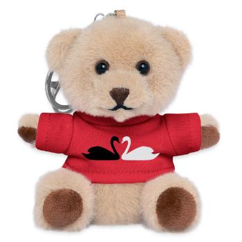 Love birds. - Porte-clés ourson - rouge - Devant