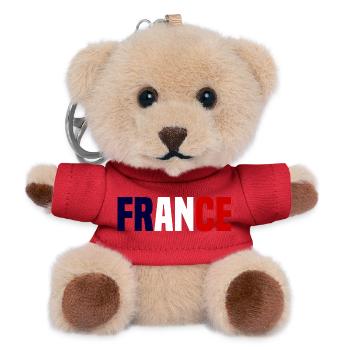 Frankreich im Gegensatz - Teddy Schlüsselanhänger - Rot - Vorne