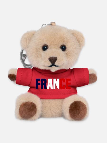 France contrasté - Porte-clés ourson - rouge