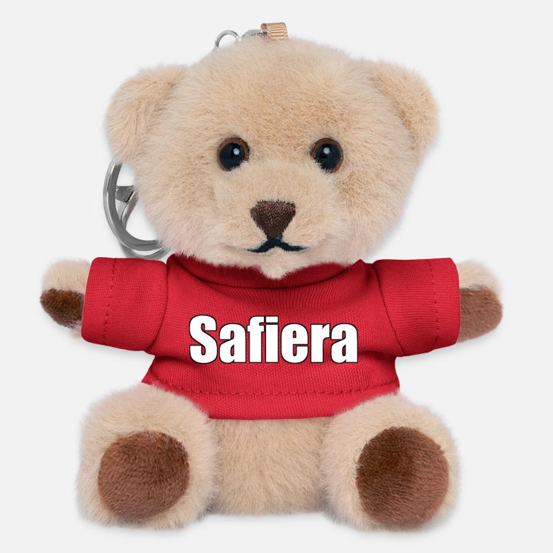 Safiera - (Human Name) - Teddy Keyring - red