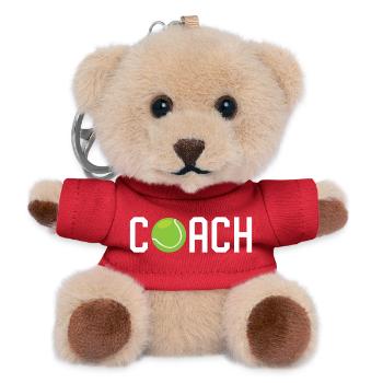 Tennis Coach - Teddy Keyring - red - Front