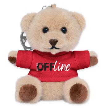 Time fia Offline - Time for Offline, Leisure - Teddy Keyring - red - Front