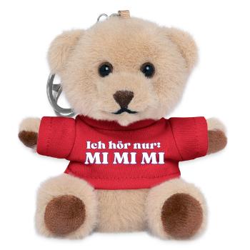 ICH HÖR NUR MI MI MI - Teddy Schlüsselanhänger - Rot - Vorne