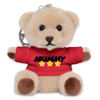 Mom of the Year - Mother's Day - Teddy Keyring - red - Front
