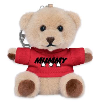 Best Mom - Mother's Day - Teddy Keyring - red - Front