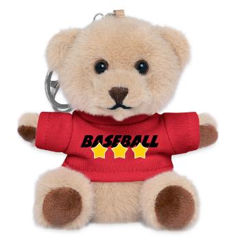 Baseball - Sport - Porte-clés ourson - rouge - Devant