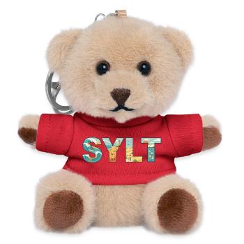 SYLT – Island life in letter design - Teddy Keyring - red - Front