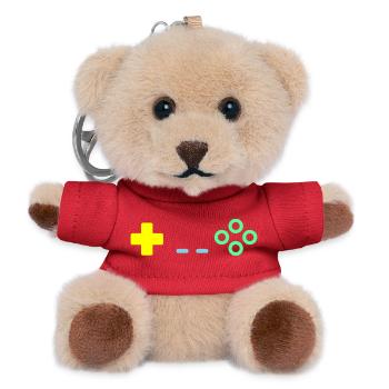 Gaming Controller Buttons Retro Vector - Teddy Keyring - red - Front