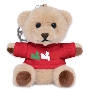 Italy Scooter Motorcycle - Teddy Keyring - red - Front