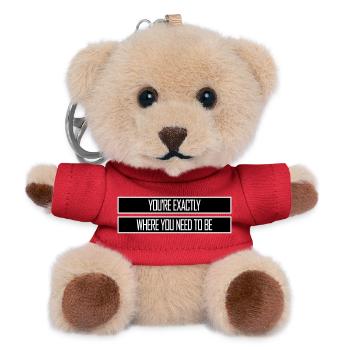 You're Exactly Where You Need To Be Inspiring - Teddy Keyring - red - Front