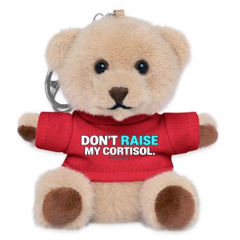 Don't Raise My Cortisol - Teddy Schlüsselanhänger - Rot - Vorne