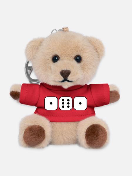 161 "Würfel" - Teddy Schlüsselanhänger - Rot