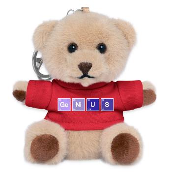 Genius Nerd Geek - Teddy Keyring - red - Front