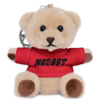 Herbstblätter Trenddesign - Teddy Schlüsselanhänger - Rot - Vorne