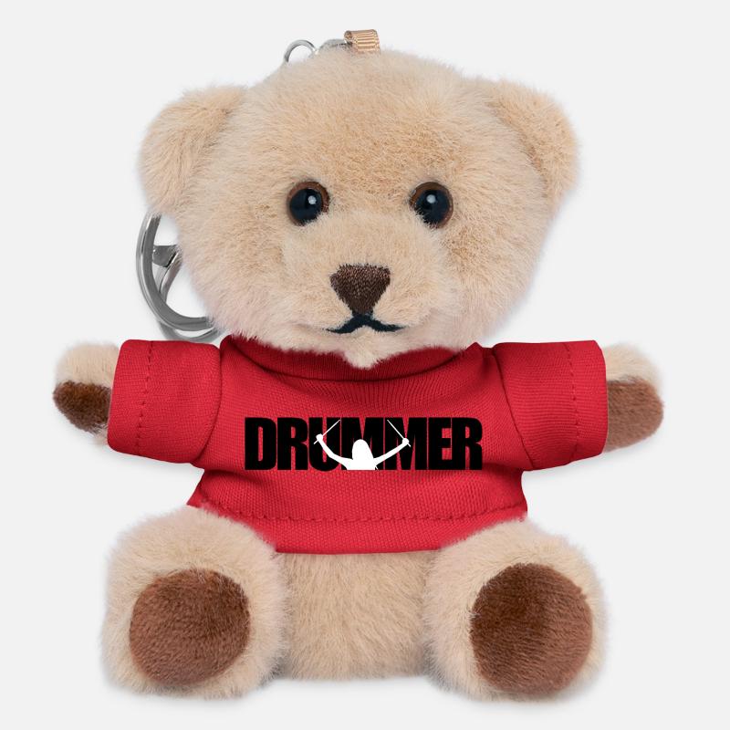 Drummer Hero - Teddy Keyring - red