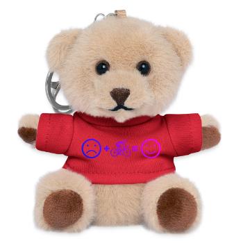 Geschenkidee für einen Roadbike mit Roadbike - Teddy Schlüsselanhänger - Rot - Vorne