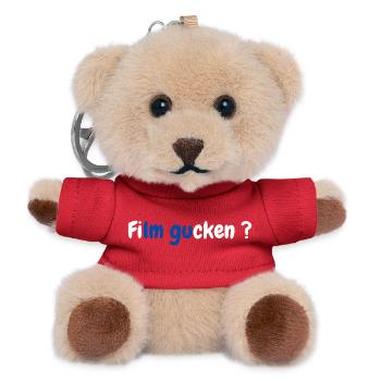 Film gucken? Bunte Kino-Typo Kollektion - Teddy Schlüsselanhänger - Rot - Vorne