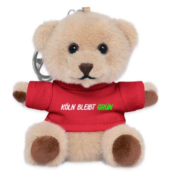 Koeln_bleibt_gruen_ - Teddy Keyring - red - Front