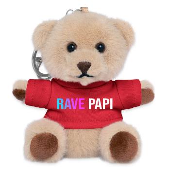 Techno House Electro Festival Hardstyle Rave Dad - Teddy Schlüsselanhänger - Rot - Vorne