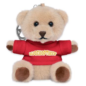 Cadeau pour opticien - Porte-clés ourson - rouge - Devant