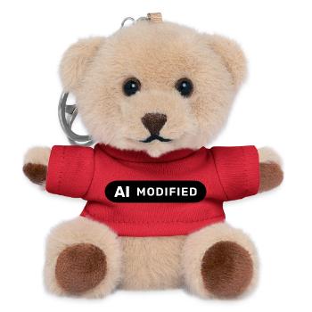 AI Modified - Teddy Keyring - red - Front