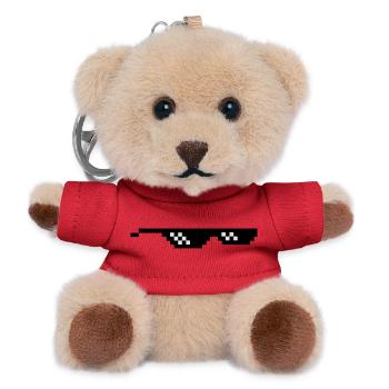 Pixelbrille Sunglasses Pixel - Teddy Schlüsselanhänger - Rot - Vorne