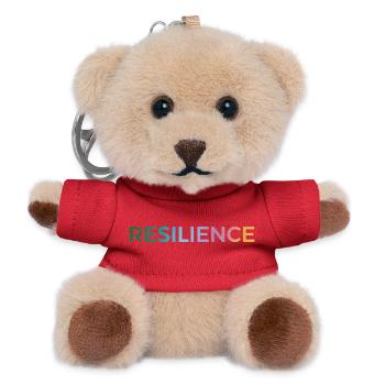 Resilience Gradient Typo - Teddy Keyring - red - Front