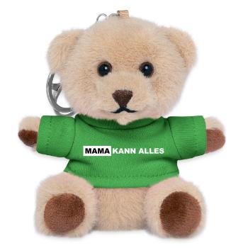 Mama Kann Alles Power Mutti - Teddy Schlüsselanhänger - Grün - Vorne
