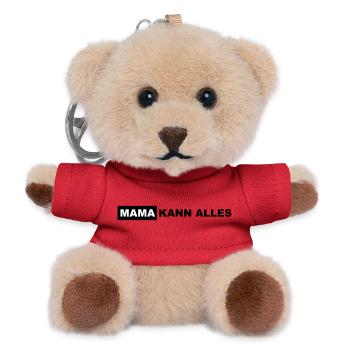 Mama kann alles Schriftzug - Teddy Schlüsselanhänger - Rot - Vorne