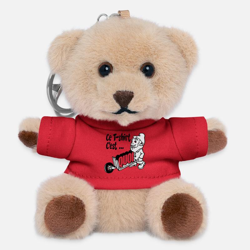 Dwarf wearing what - Teddy Keyring - red