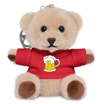 Bierkrug mit Schaum Illustration - Teddy Schlüsselanhänger - Rot - Vorne