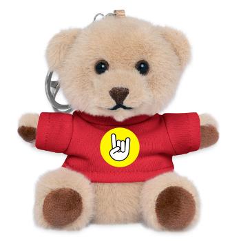 Pommes fork circle yellow - Teddy Keyring - red - Front