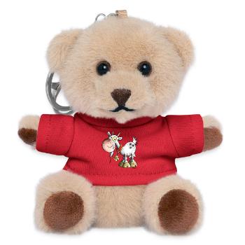 Süße Ziege - Teddy Schlüsselanhänger - Rot - Vorne