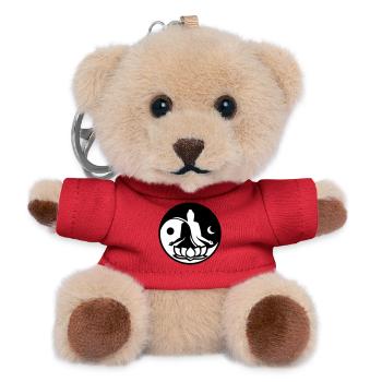 Yin und Yang - Teddy Schlüsselanhänger - Rot - Vorne