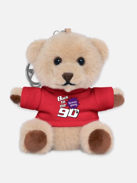 90s Party , Theme Party , forever Young (25) - Teddy Keyring - red