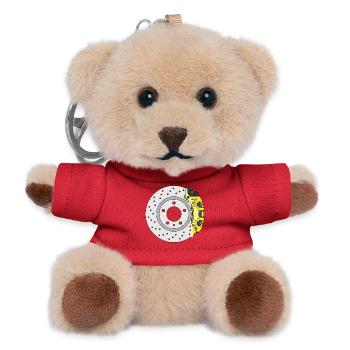 Yellow Rear Brake disc - Teddy Keyring - red - Front