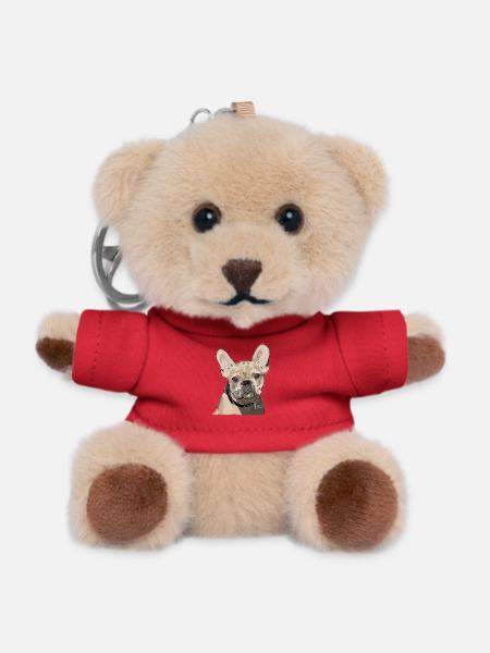 French Bulldog - Teddy Keyring - red