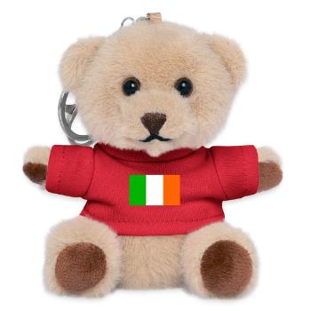 Irish Flag - Teddy Keyring - red - Front