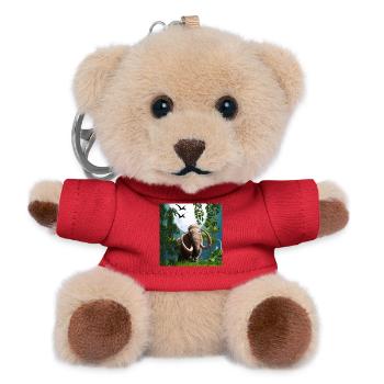 Mondbeschienener Mammut in der Dschungelnacht - Teddy Schlüsselanhänger - Rot - Vorne