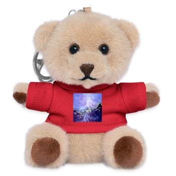 Blumen, blumig, blühen, Eleganz, dekorativ, s - Teddy Schlüsselanhänger - Rot - Vorne