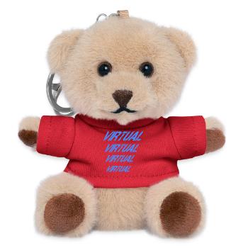 Virtual Blue Repeated - Teddy Keyring - red - Front