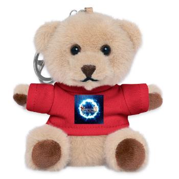 Frohe Weihnachten wünscht Ihnen den Weihnachtsmann - Teddy Schlüsselanhänger - Rot - Vorne