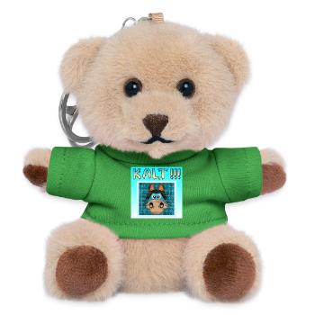 KALT - FRIEREN - WINTERZEIT - PFERD PONY - Teddy Schlüsselanhänger - Grün - Vorne