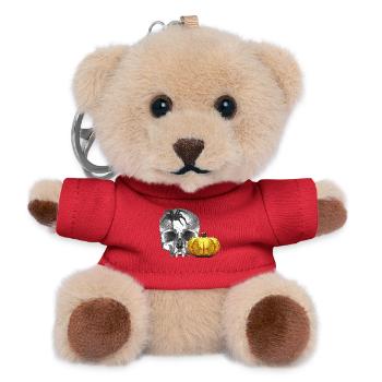 Menschenschädel, kürbisse, taranteln, Horror - Teddy Schlüsselanhänger - Rot - Vorne