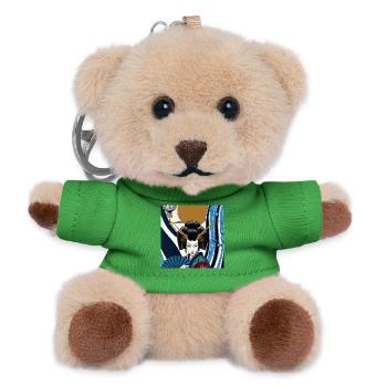 Asia Geisha gothic print art deco in the moonlight - Teddy Keyring - green - Front